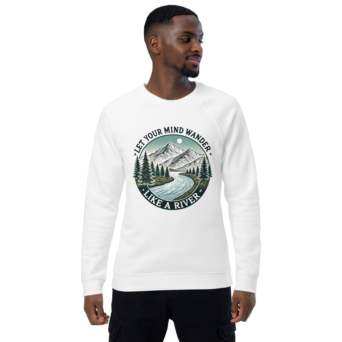 Unisex organic raglan sweatshirt